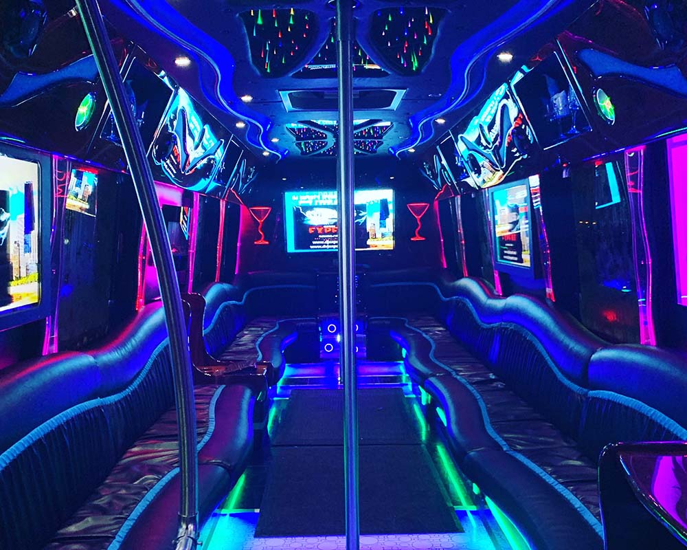 40 passenger limo bus stretch limo Batavia il