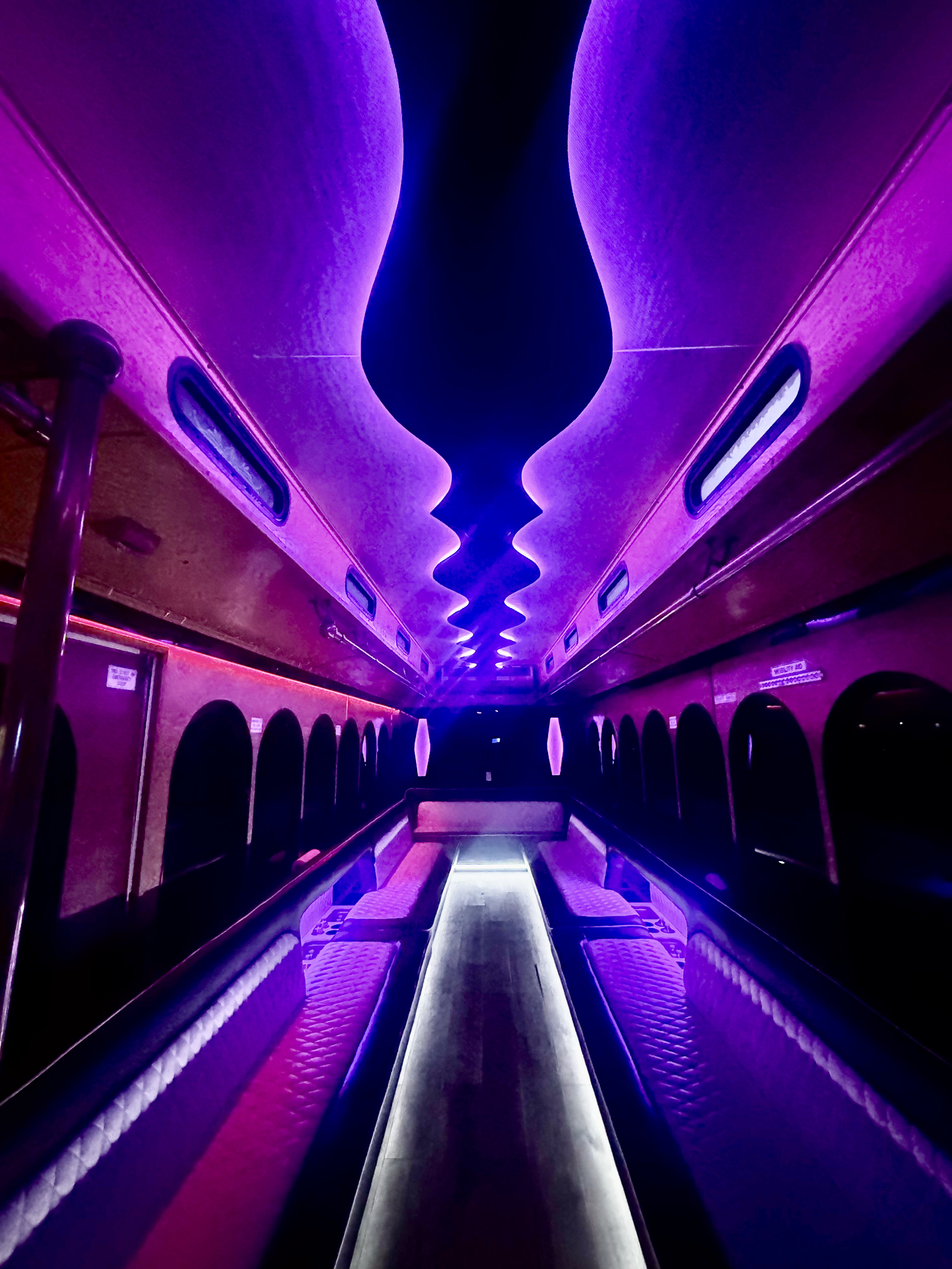 Trolley Limo Interior — 30 Passengers